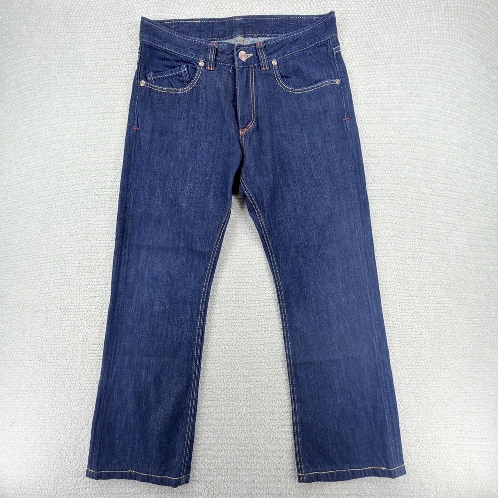 Motor City Denim Co Jeans Mens 33x29 Blue Dark Wash Straight Leg Made In USA